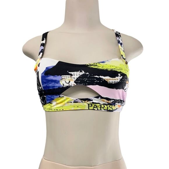 The Bikini Lab News Flash Art Cheeky Bikini Top and Bottom Set Size Medium - Picture 4 of 14